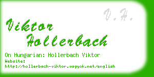 viktor hollerbach business card